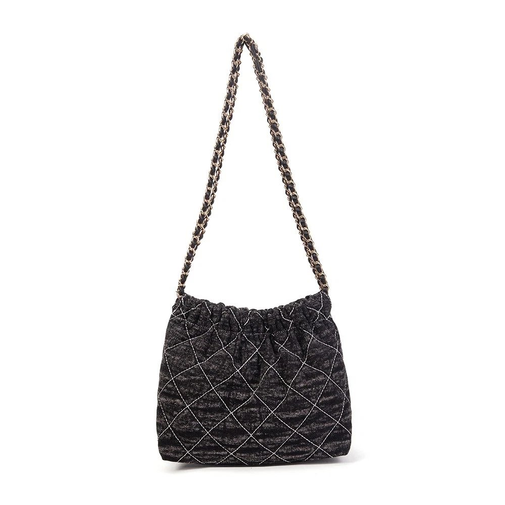 Womens Washed Denim Shoulder Bag Ladies Handbag